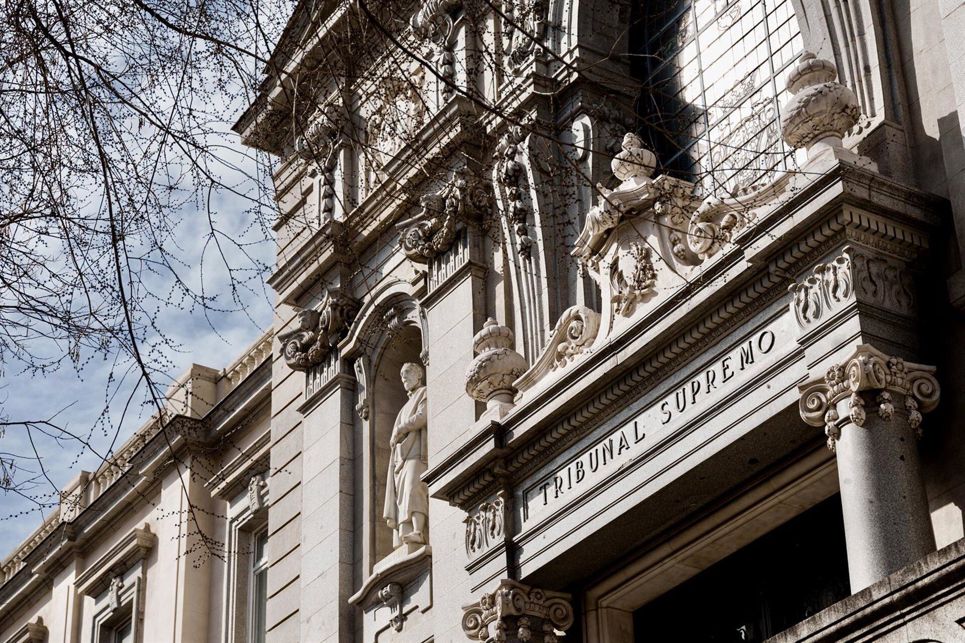 Fachada del Tribunal Supremo, a 27 de febrero de 2025, en Madrid (España). (Carlos Luján - Europa Press)