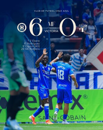 Los celestes bailaron al club guatemalteco en Ciudad Cooperativa Cruz Azul