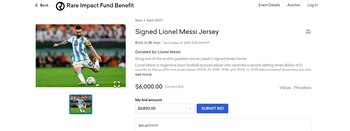 La subasta de la camiseta