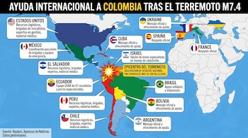 Colombia recibió una ola de solidaridad proveniente de América y Europa - crédito Infobae Colombia