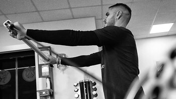 Icardi entrenado en el gimnasio
