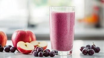 Licuado de uva con manzana,