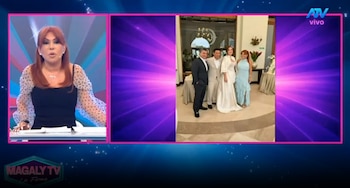 Renzo Costa ya no está soltero: se casó con Thalía Alva y Magaly revela cuándo será la boda religiosa. Captura: Magaly TV La Firme.