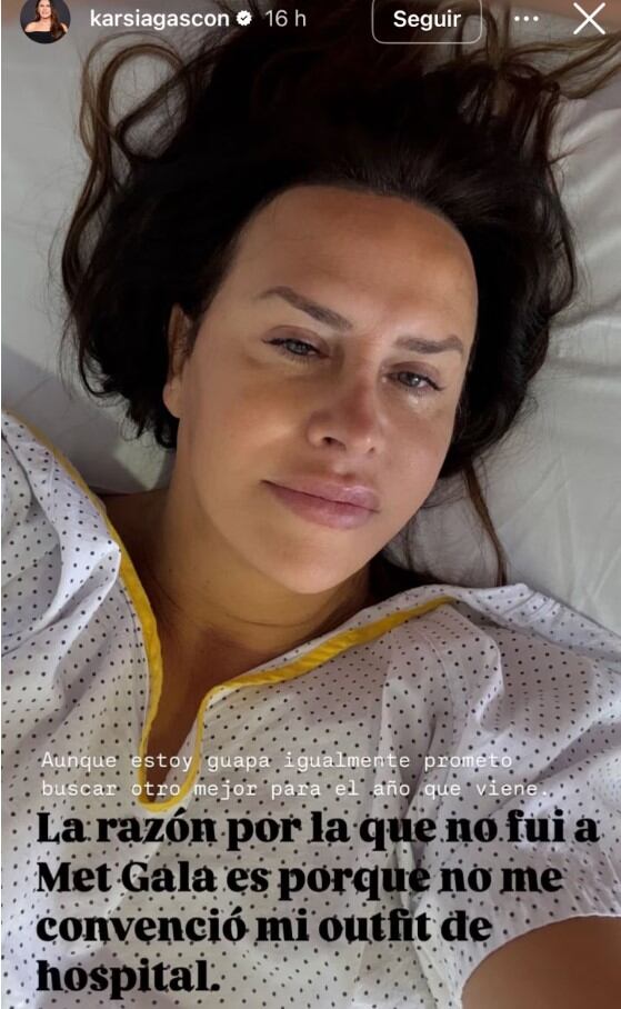 La actriz evita detalles sobre su ingreso hospitalario y bromea sobre su ausencia en la Met Gala 2025 (IG)