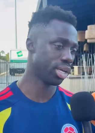 Davinson Sánchez refiriéndose a ser capitán de la selección Colombia, durante la fecha FIFA de septiembre y octubre del 2026 - crédito @diegonoticia/X