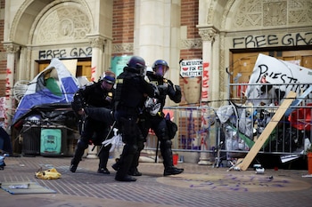 Law enforcement officers carry a