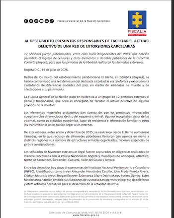 Fiscalía - crédito Fiscalía