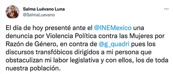 Luévano Luna anunció que demandó