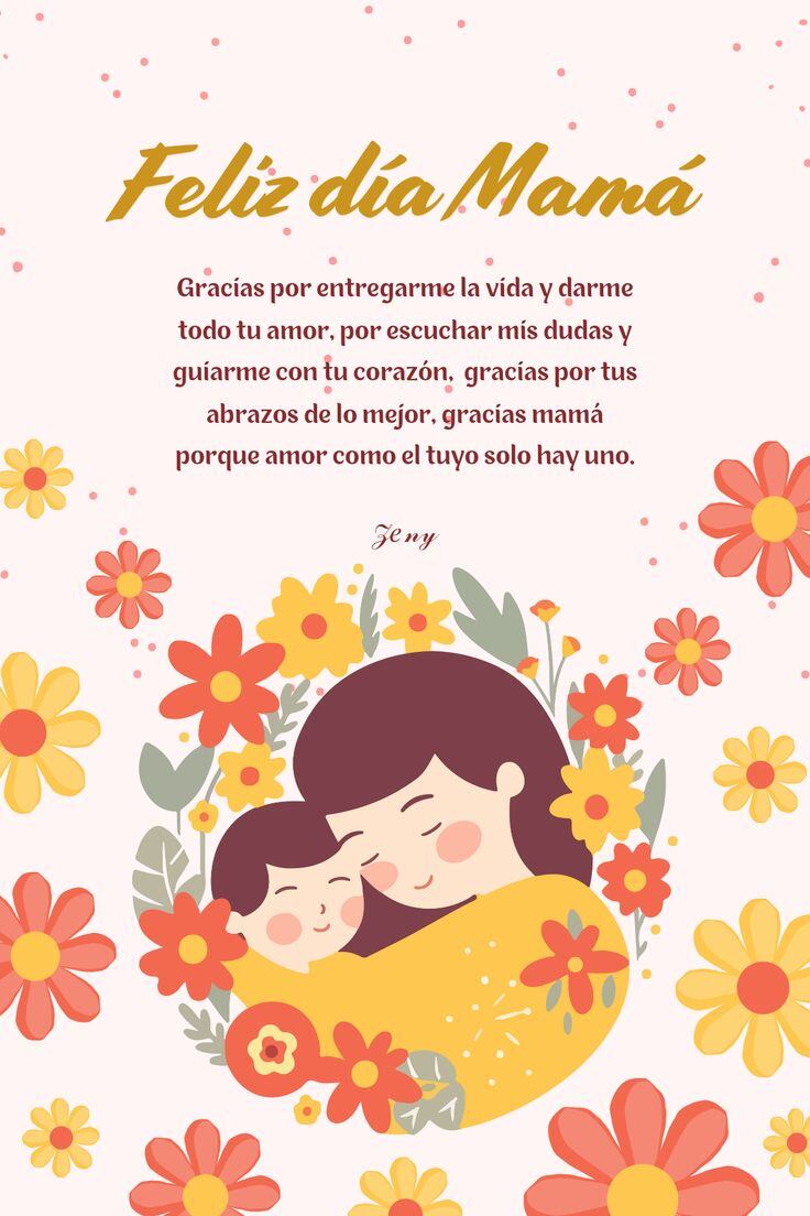 Tarjetas por el Día de la Madre. Foto: Pinterest