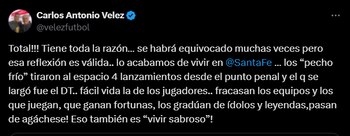 Carlos Antonio Vélez se mostró
