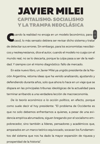 contratapa libro de Javier Milei