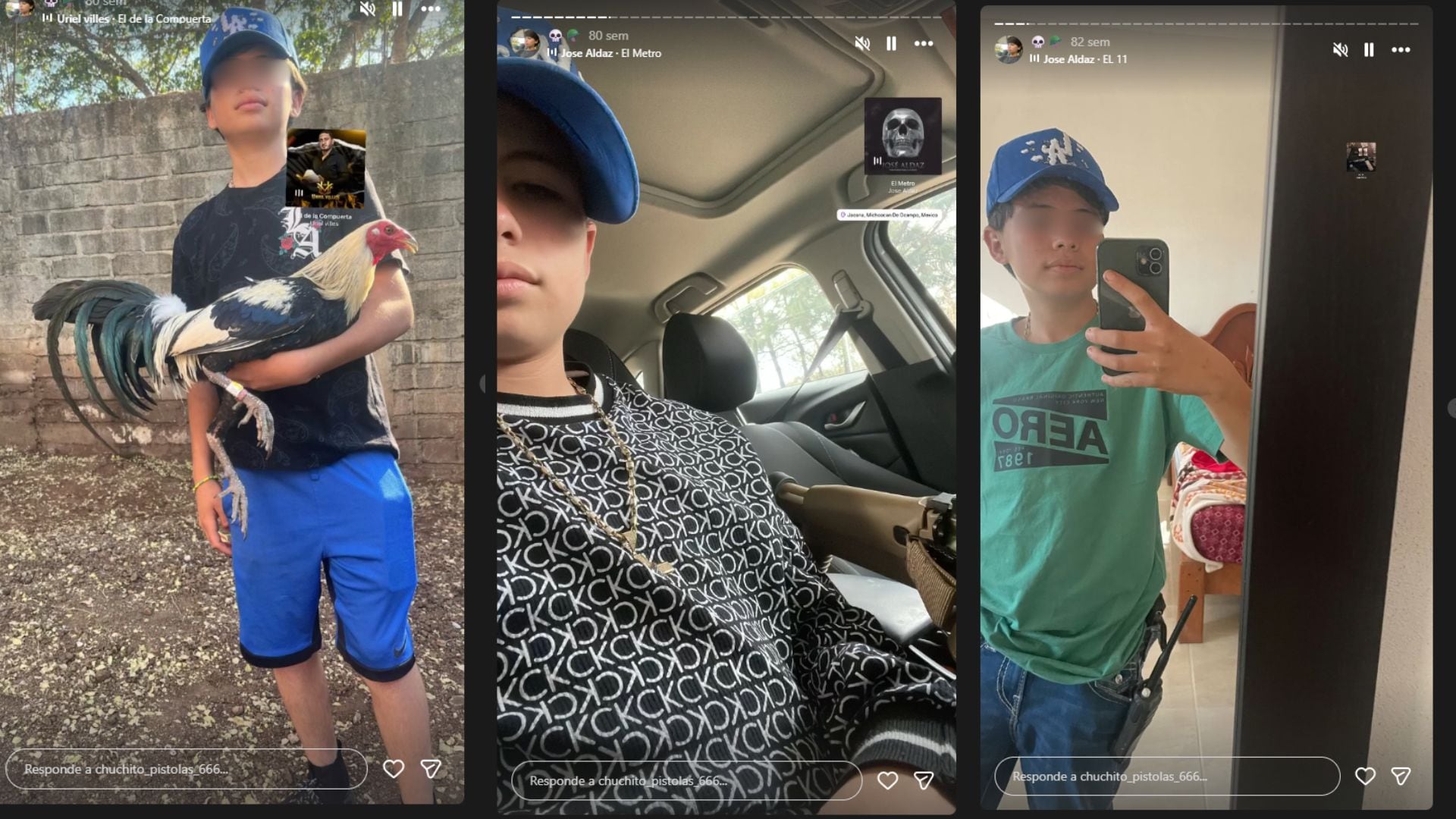 Así se mostraba en redes sociales Chuhito Nini, el niño sicario del Cártel de Los Reyes