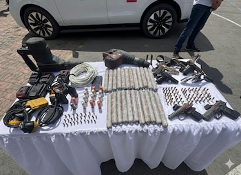 Material incautado en medio de