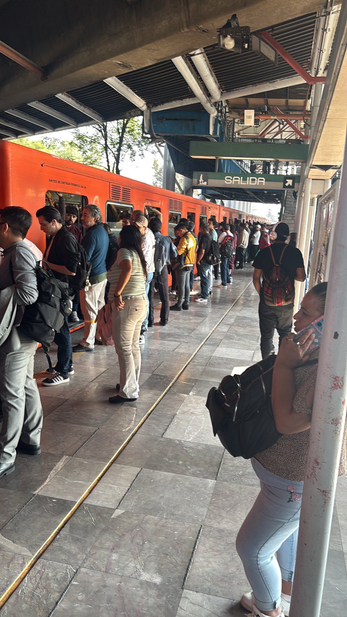 Avance en tiempo real de las diversas líneas de la red de transporte público capitalino. (Redes sociales)