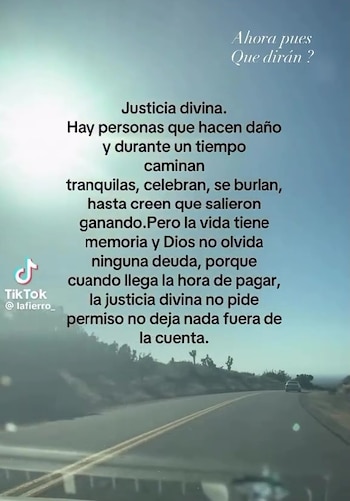 Fiorella Castillo comparte mensaje sobre la justicia divina luego de la denuncia de acoso de Naldy Saldaña contra director musical de La Bella Luz. IG