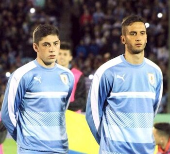 Federico Valverde y Rodrigo Bentancur,