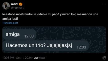 Un mensaje inoportuno de WhatsApp