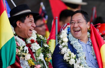 El vicepresidente David Choquehuanca junto