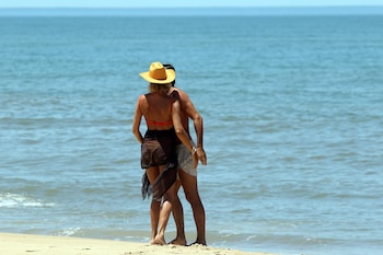 La pareja disfrutó de sus