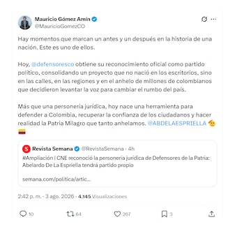Mauricio Gómez Amín festejó reconocimiento a Defensores de la Patria