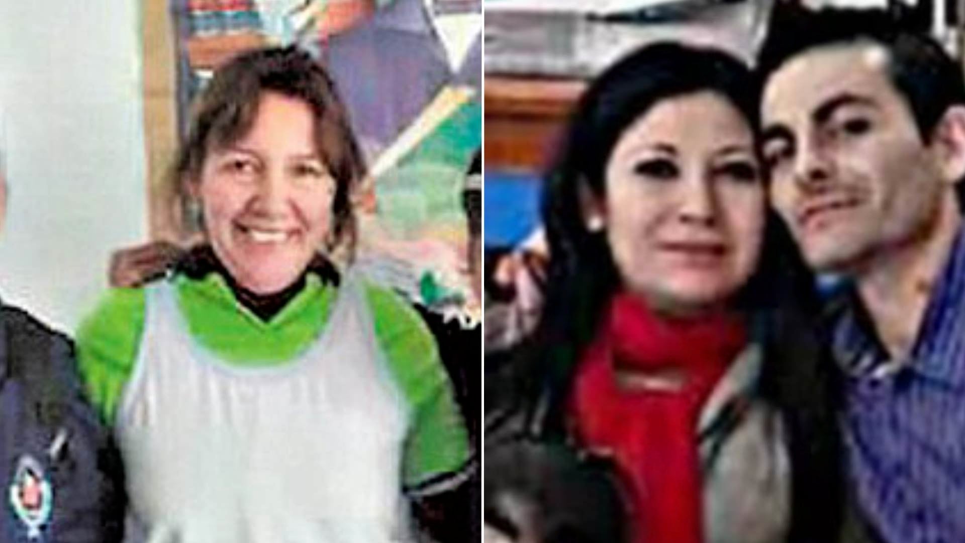 En foto a la izquierda se observa a Alicia Beatriz Tomás, mientras que en la segunda está Valeria Mónica Bretes junto a su asesino