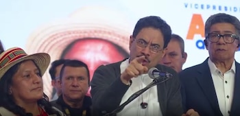 El candidato aseguró que hubo "diez millones de votos mal contados en Colombia" - crédito Prensa Iván Cepeda