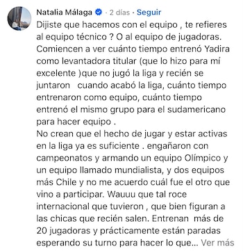 Natalia Málaga criticó la falta de rodaje internacional de la selección peruana de vóley.