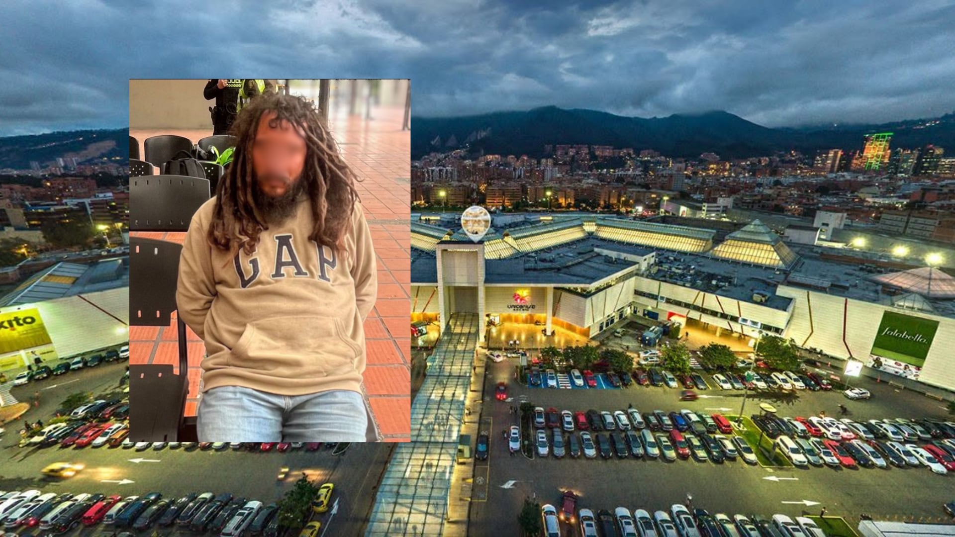 La Policía Metropolitana de Bogotá informó que el hombre señalado registra cuatro capturas previas por lesiones personales - crédito Unicentro Facebook - @edovago/X