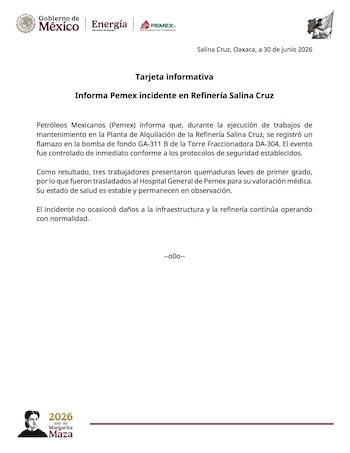 Comunicado oficial.