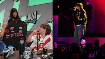Paulo Londra abrió su show en Lima con la casaca que le regaló Vali Valilon y ella no lo podía creer: “Voy a llorar, me morí”