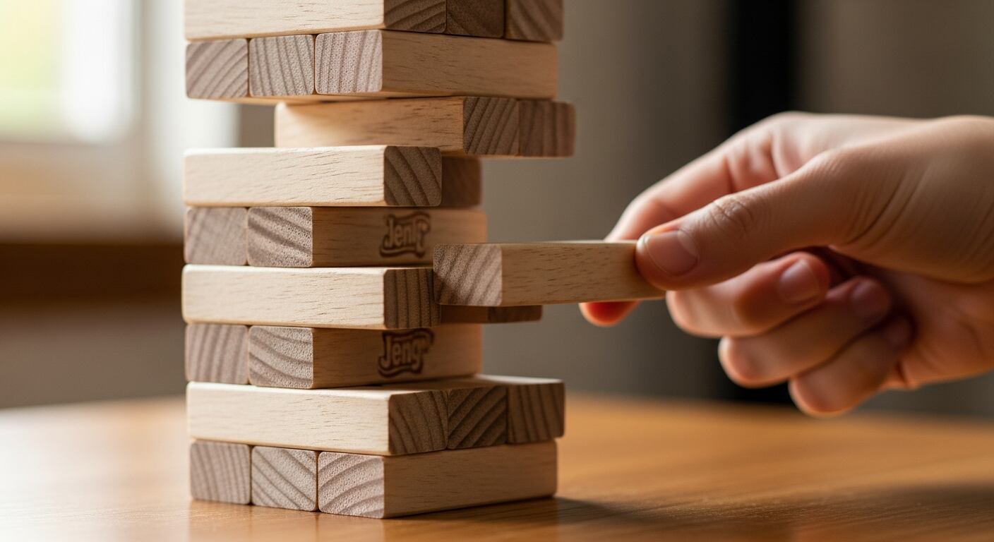 Niños y adultos de distintas culturas reunidos alrededor de una torre de Jenga, reflejo de la universalidad y accesibilidad del diseño - (Imagen Ilustrativa Infobae)