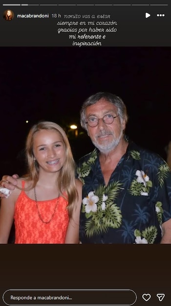 El emotivo mensaje de Macarena, la nieta de Luis Brandoni, a su abuelo que falleció el domingo a la noche tras 9 días de internación (Instagram)
