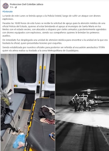 (Facebook Protección Civil Colotlán Jalisco)