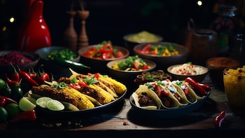 Los tacos consisten en una