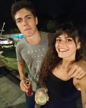 Valentina junto a Marcos Ginocchio