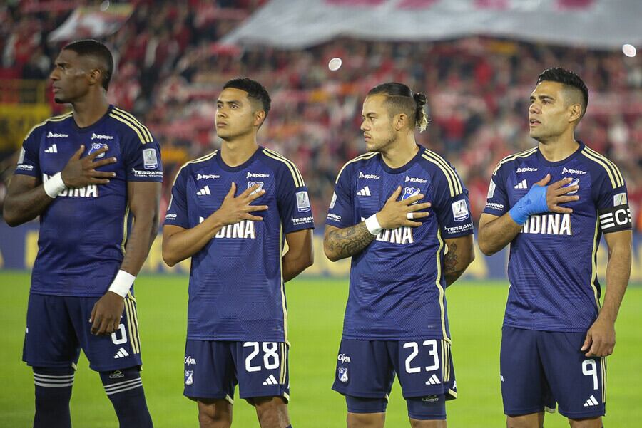 El delantero samario fue uno de los jugadores más destacados del Clásico Capitalino por Liga número 317 - crédito Cristian Bayona / Colprensa