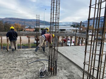 La construcción mostró una caída