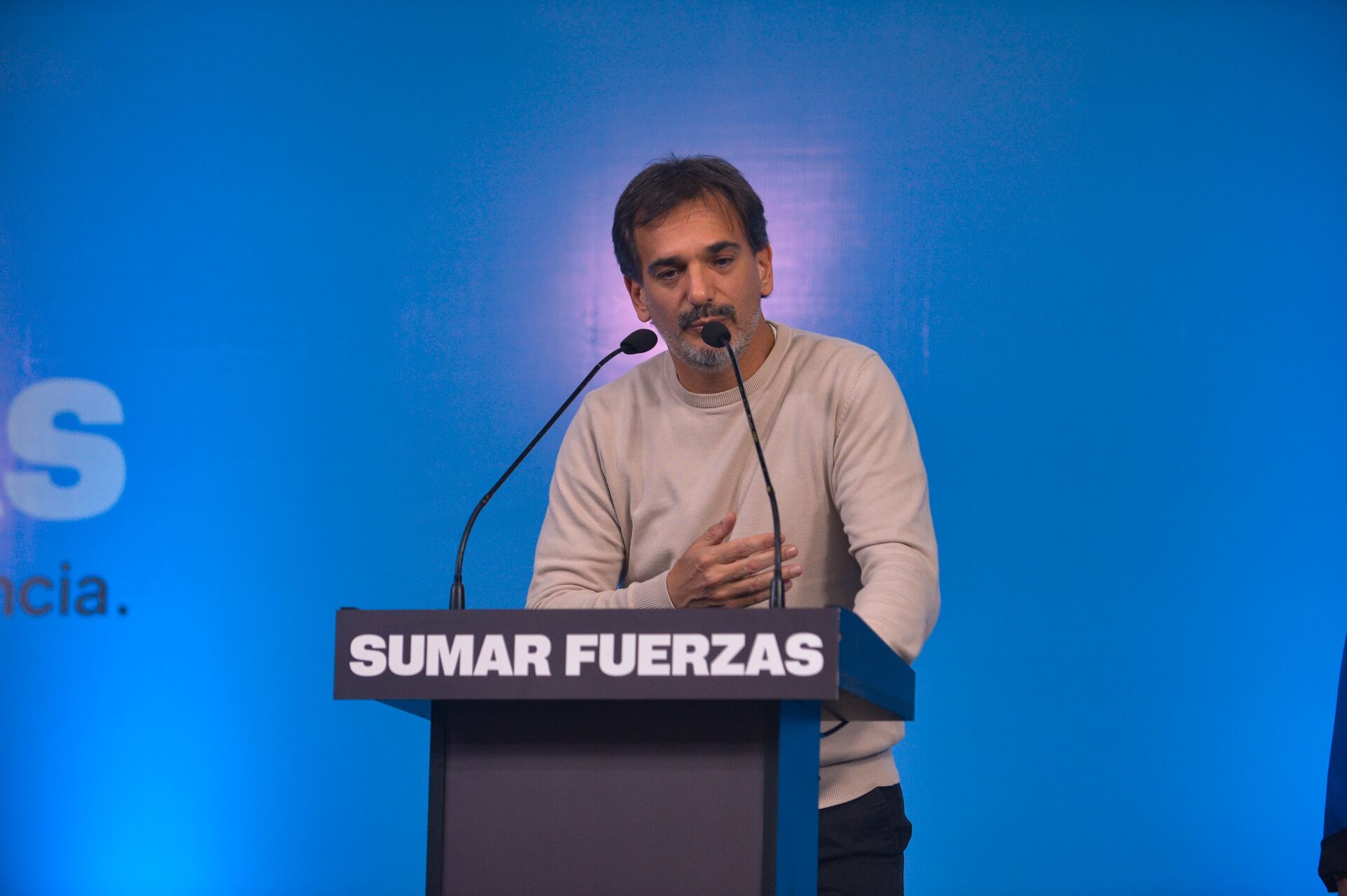 Sebastián Galmerini ocupa el 11° lugar en la lista de candidatos a diputados por Fuerza Patria (Foto: Jaime Olivos)