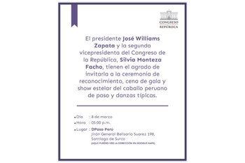 Invitación de la Mesa Directiva difundida en redes sociales.