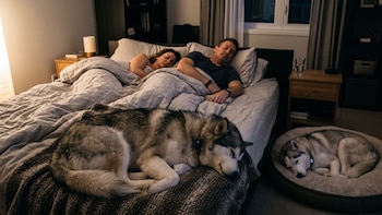 Un estudio reveló que dormir con un perro no afecta el descanso humano, pero sí el canino