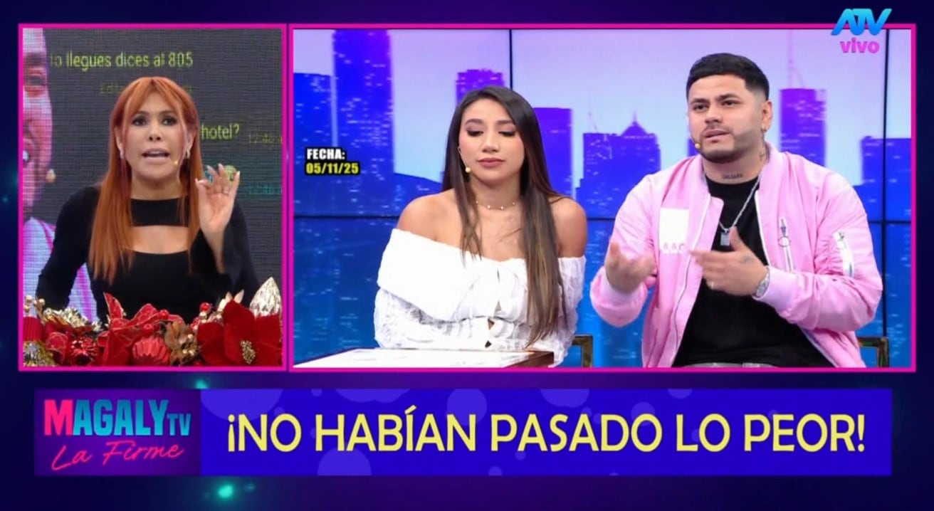 Magaly Medina destruye a Samahara y Bryan: “Esa vida de telenovela no la soporta nadie”. Infobae Perú / Captura TV - Magaly TV La Firme