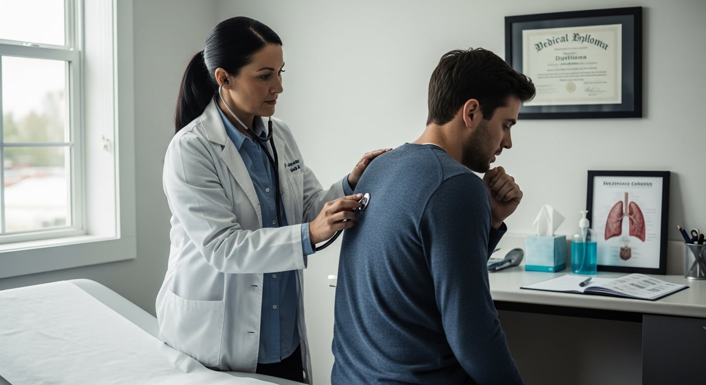 Una doctora realiza un examen médico rutinario a un paciente. (Imagen Ilustrativa Infobae)