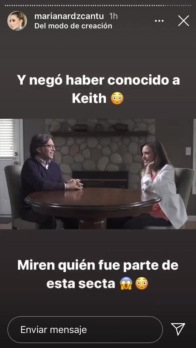 Aunque negó conocer a la secta NXIVM, Clara Luz tiene una entrevista con ellos (Foto: captura de pantalla de Instagram @marianardzcantu).