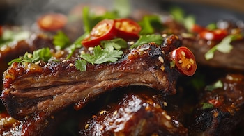 Carne roja magra, solo con