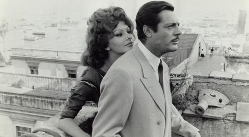 Sophia con Marcello Mastroianni en