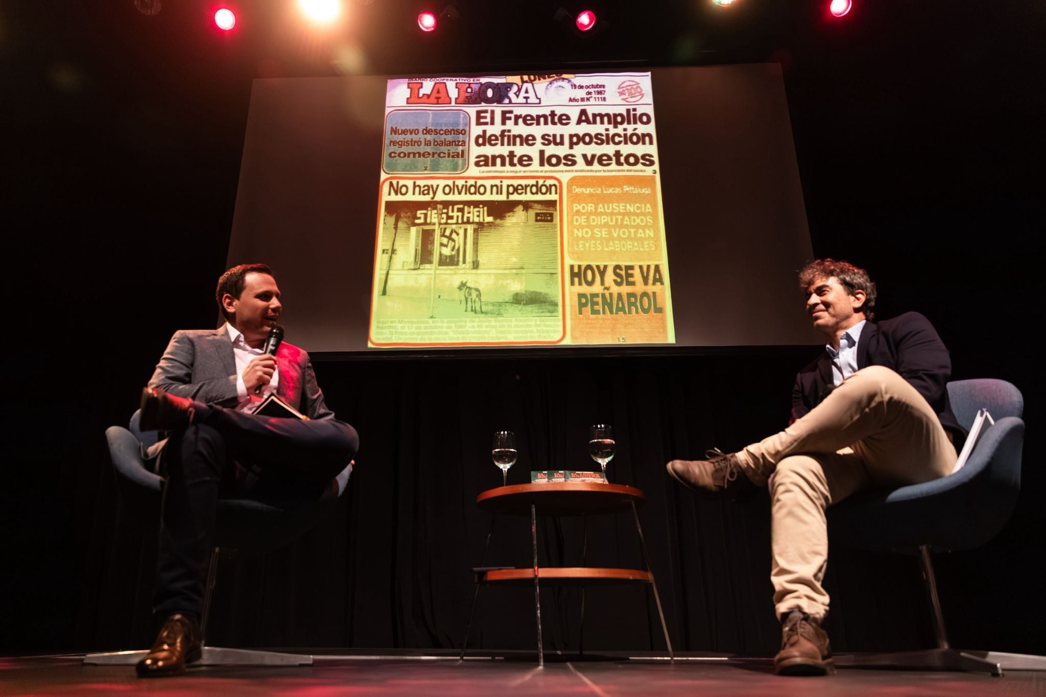 Pablo Londinsky y Martín Aguirre, en la presentación del libro