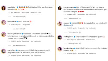 Las reacciones al anuncio de que Angie Arizaga y Jota Benz serán padres.