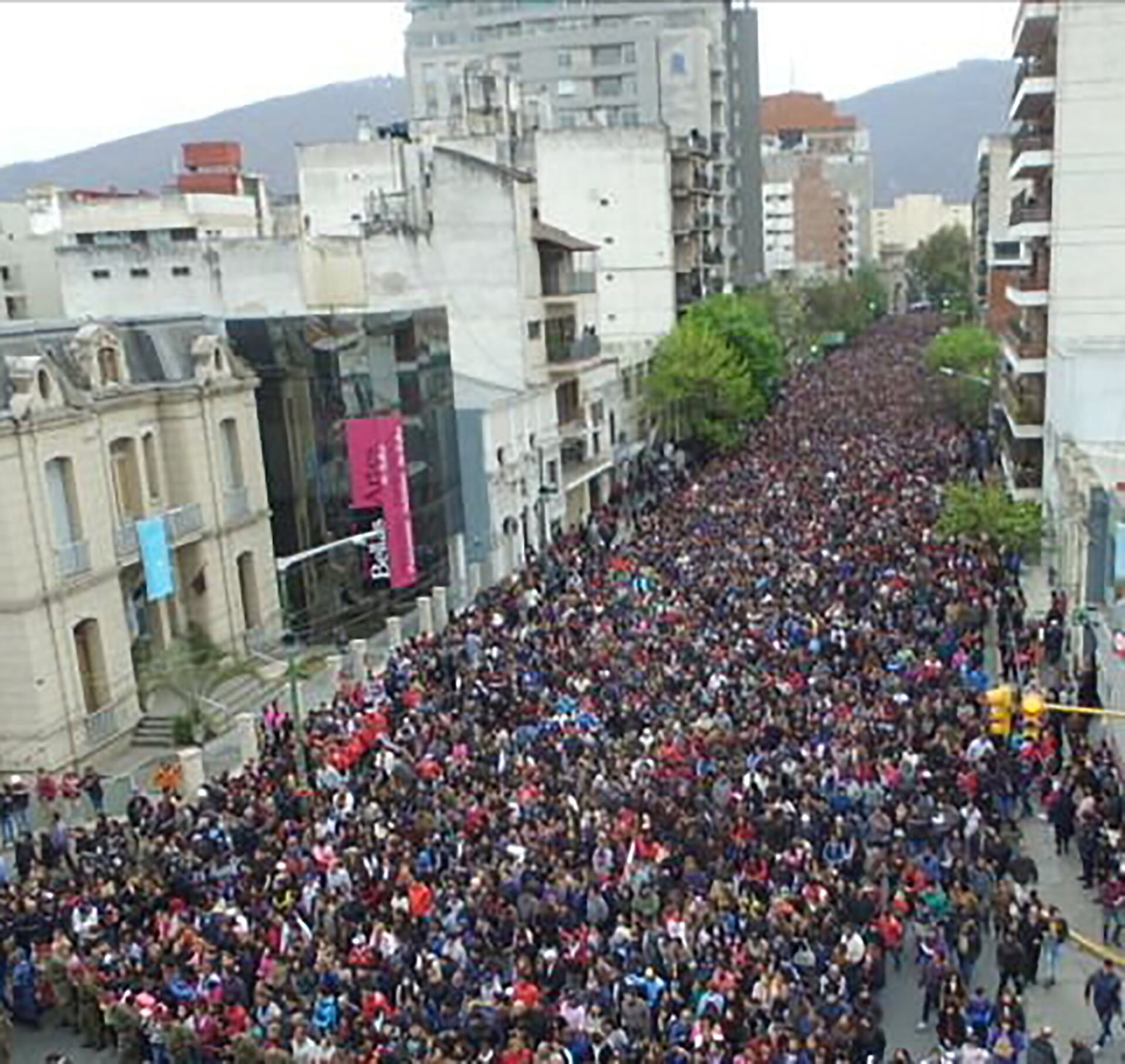 La movilización por la celebración de El Milagro, en una imagen de 2018 (Gobierno Provincia de Salta)