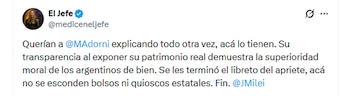 Karina Milei saiu para apoiar Manuel Adorni