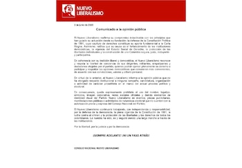 Comunicado del Nuevo Liberalismo